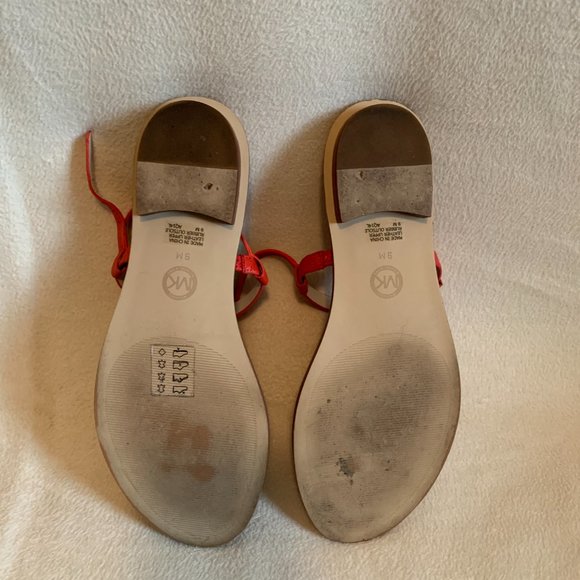 Michael Kors Watermelon Strappy Flat Sandals - Picture 3 of 3